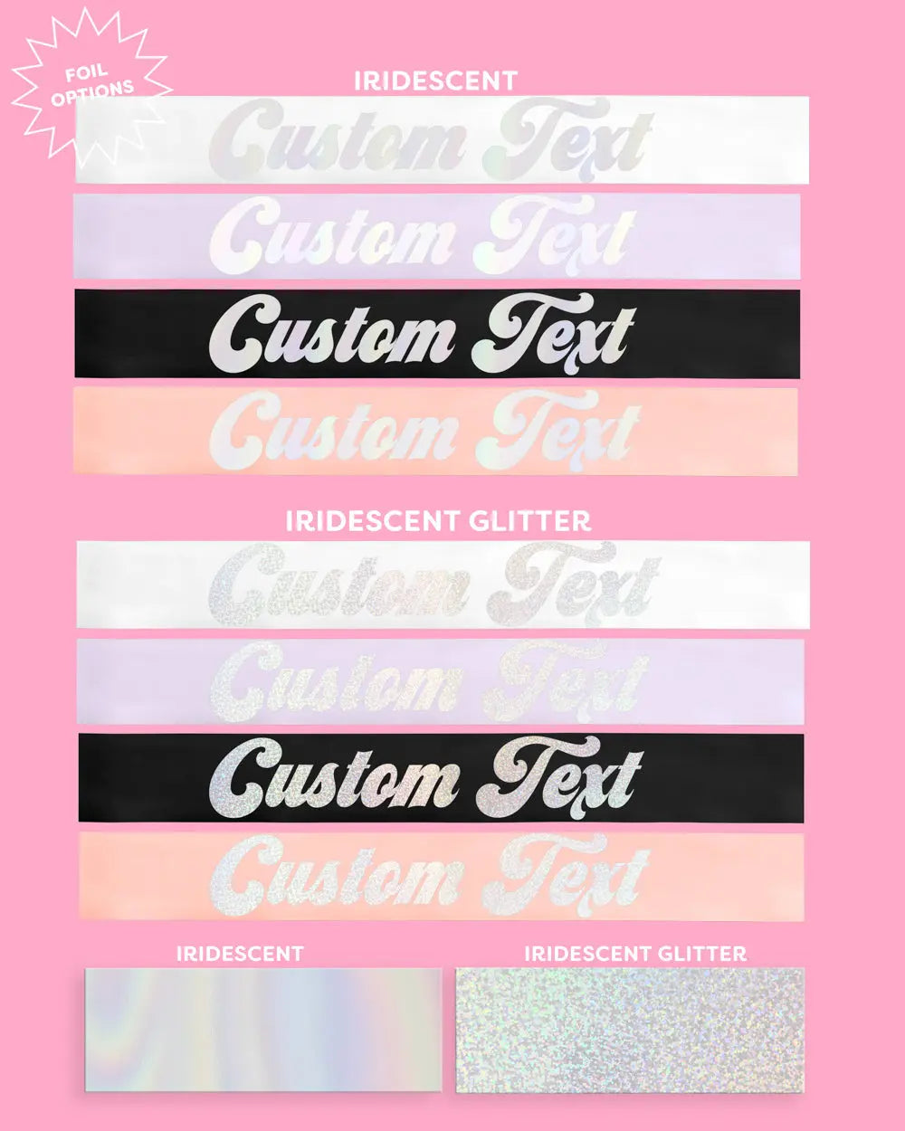 Disco Custom Sash - customizable sash xo, Fetti