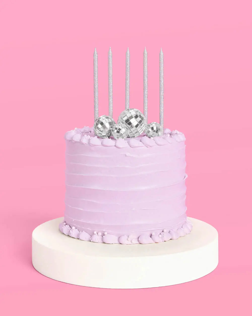 Disco + Iridescent Candle Cake Topper - candles + disco ball cake toppers xo, Fetti