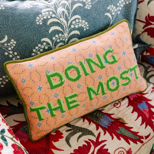 Doing the Most Needlepoint Pillow Furbish Studio