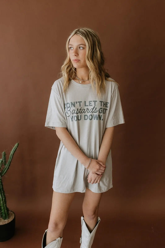 Don't Let Bastards Get You Down Graphic Tee Wild Junkie