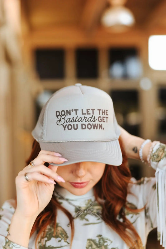Don't Let Bastards Get You Down Trucker Hat Wild Junkie