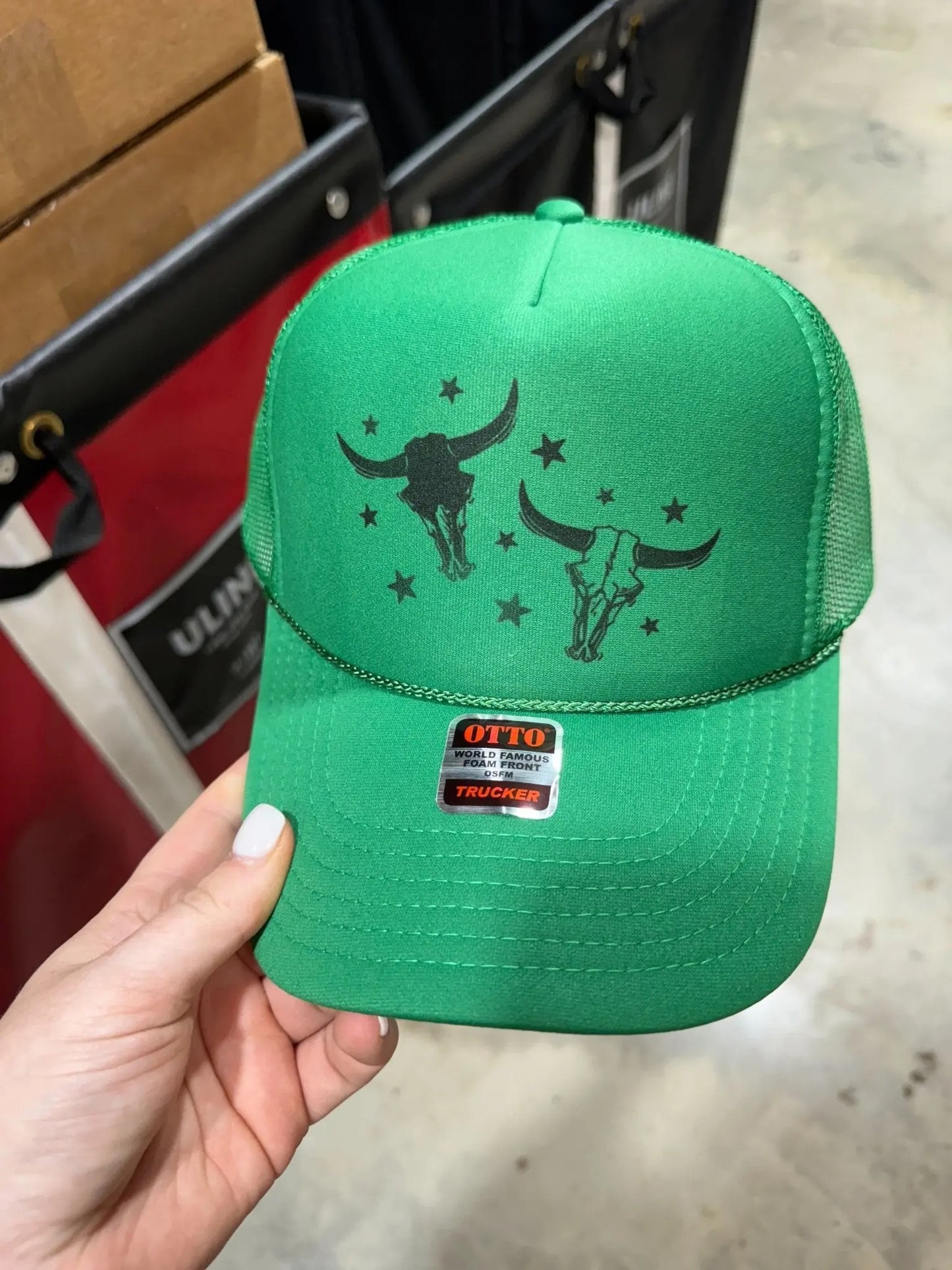 Double Trouble Steer Skulls Trucker Hat Wild Junkie