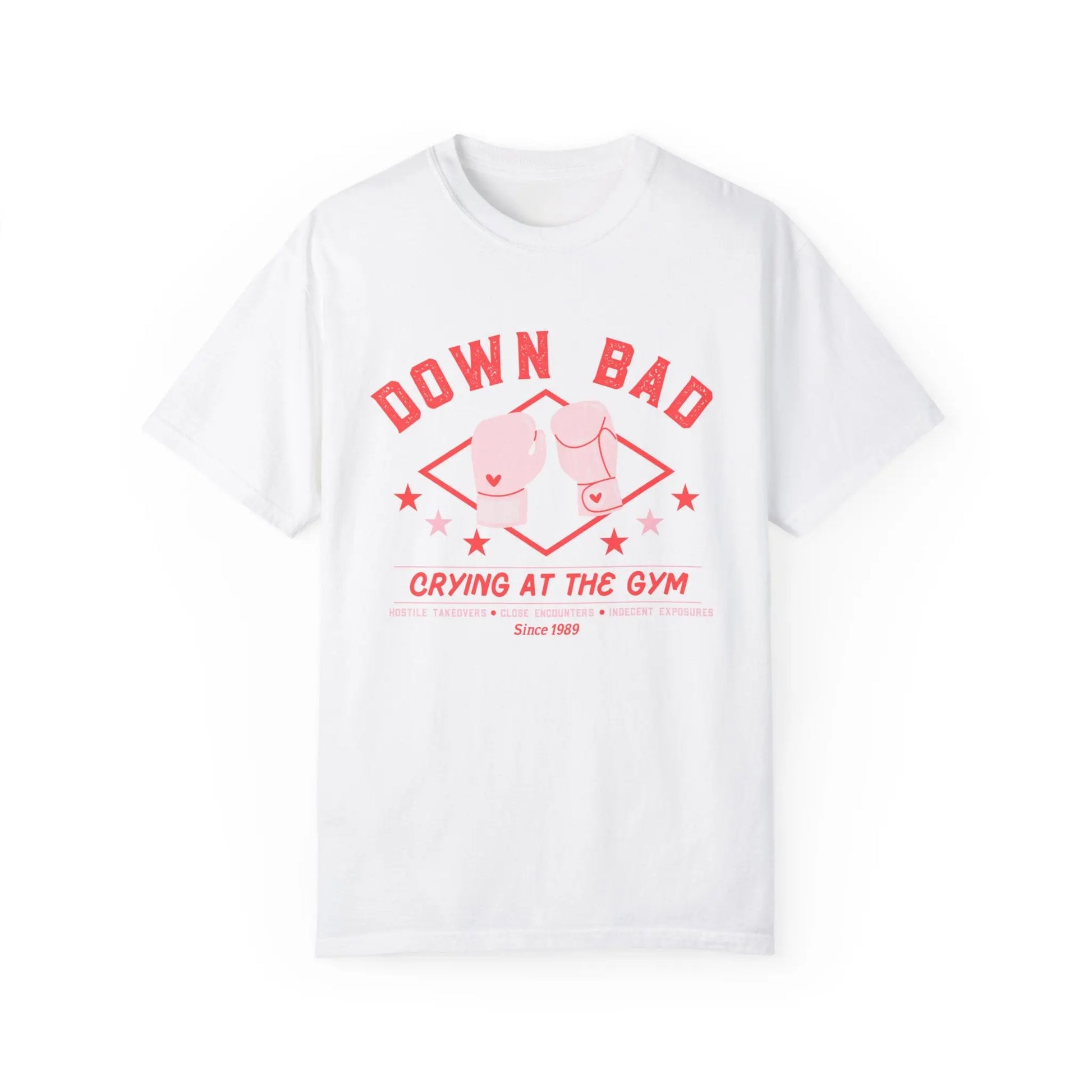 Down Bad Boxing Gloves Garment-Dyed T-shirt Printify