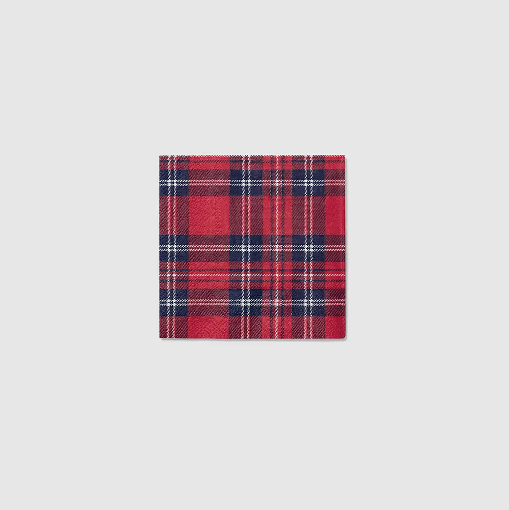 Draper James x Coterie Plaid Cocktail Napkins (25 per pack) Coterie