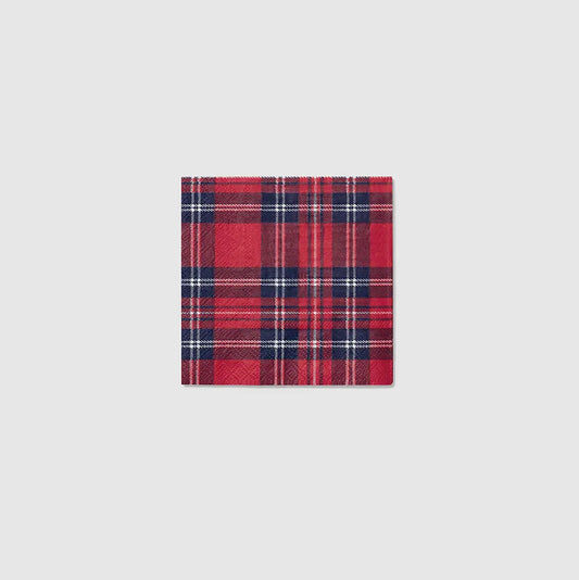 Draper James x Coterie Plaid Cocktail Napkins (25 per pack) Coterie