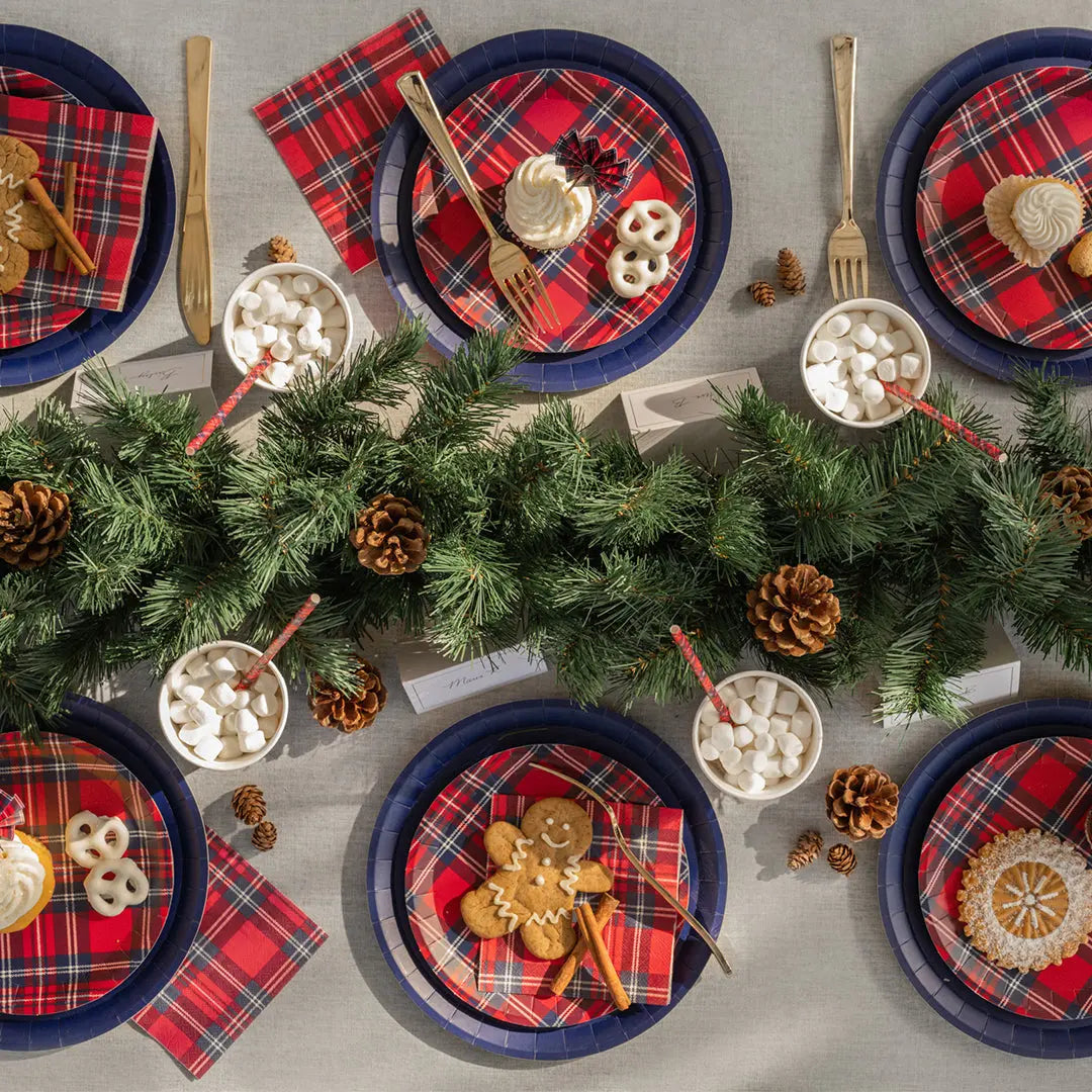 Draper James x Coterie Plaid Cocktail Napkins (25 per pack) Coterie