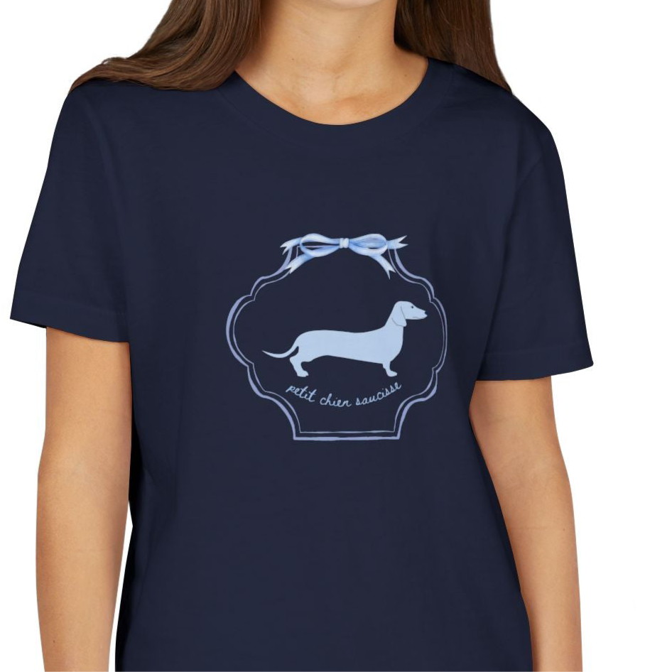 Le Petit’ Dachshund Coquette Youth Tee - Latchkey 
