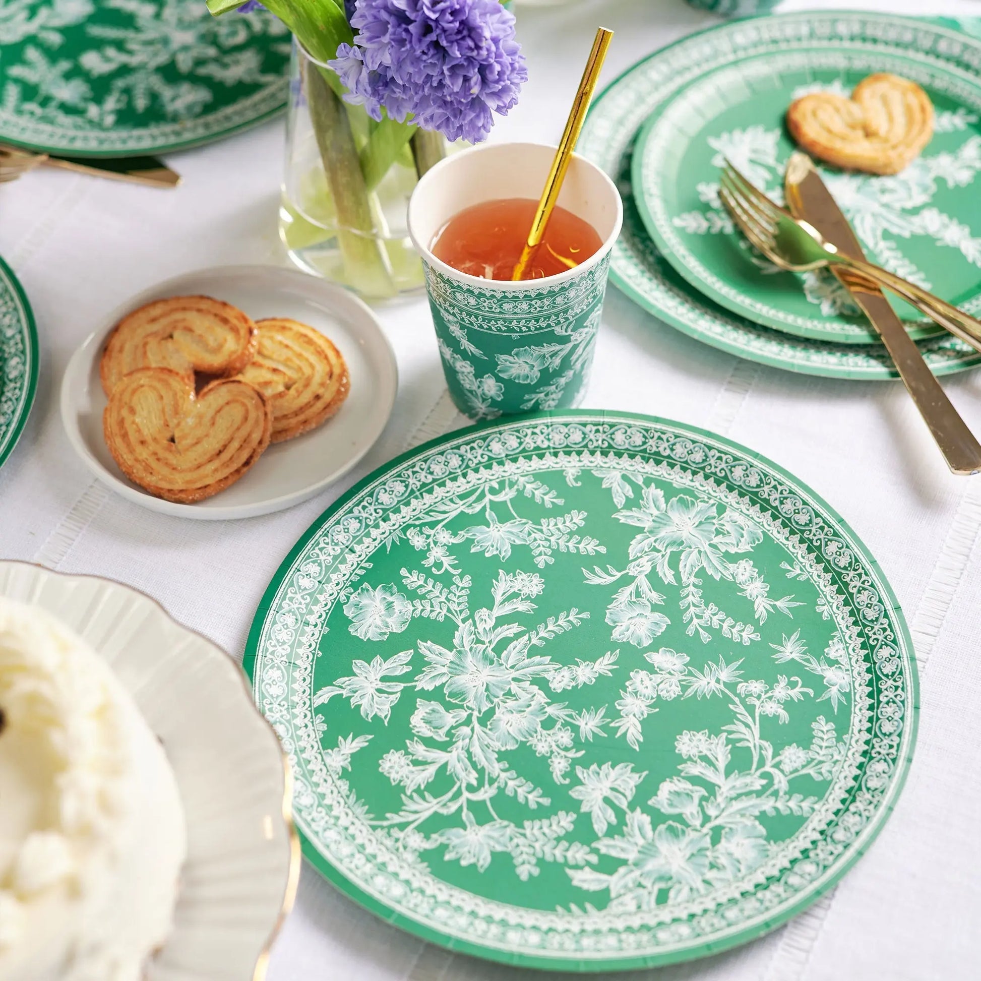 Emerald Toile Large Plates (10 per pack) Coterie