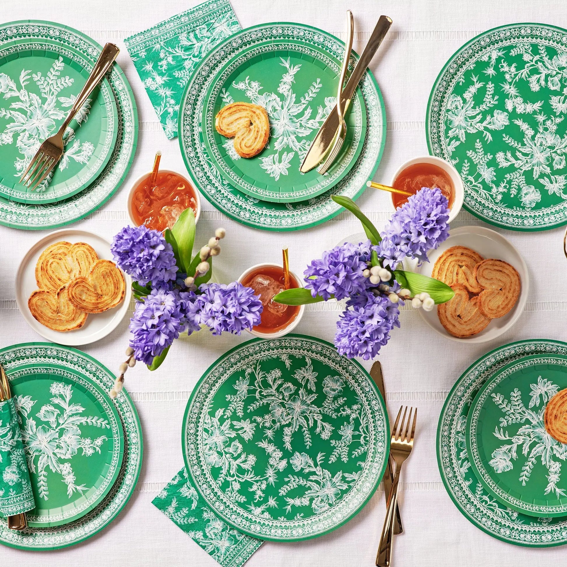 Emerald Toile Large Plates (10 per pack) Coterie