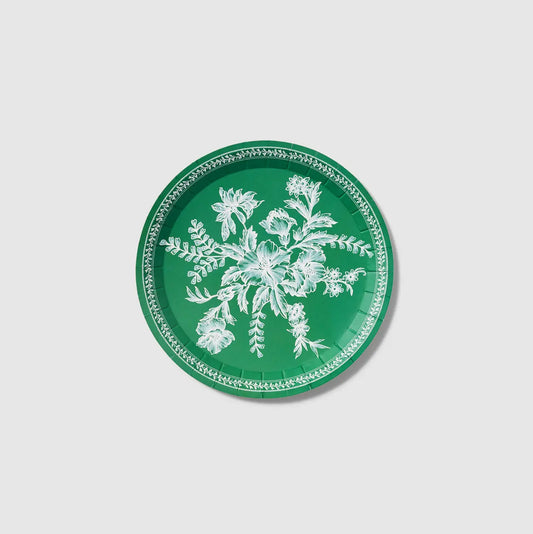 Emerald Toile Small Plates (10 per pack) Coterie