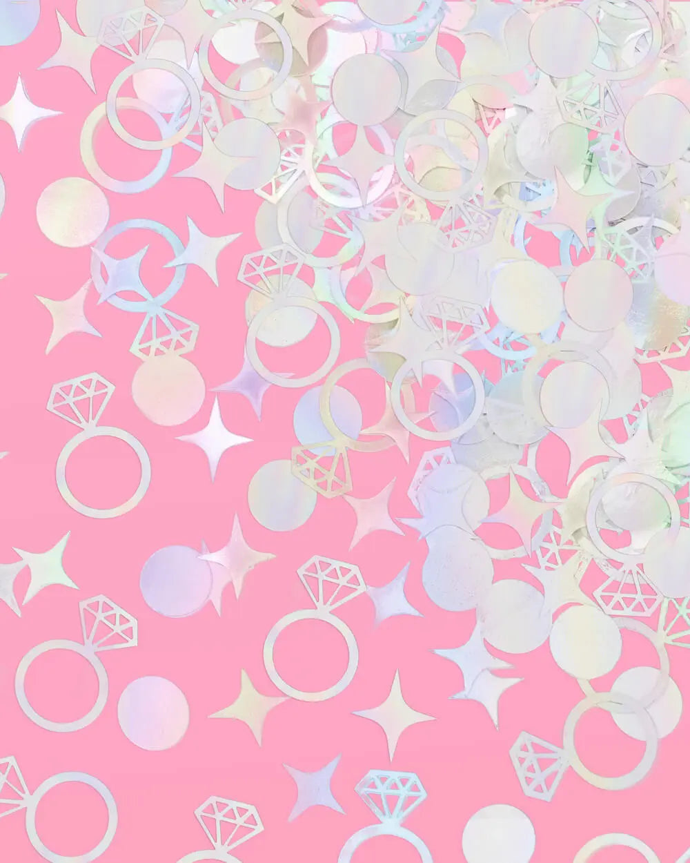 Engaged Era Confetti - 200 pc iridescent foil confetti xo, Fetti