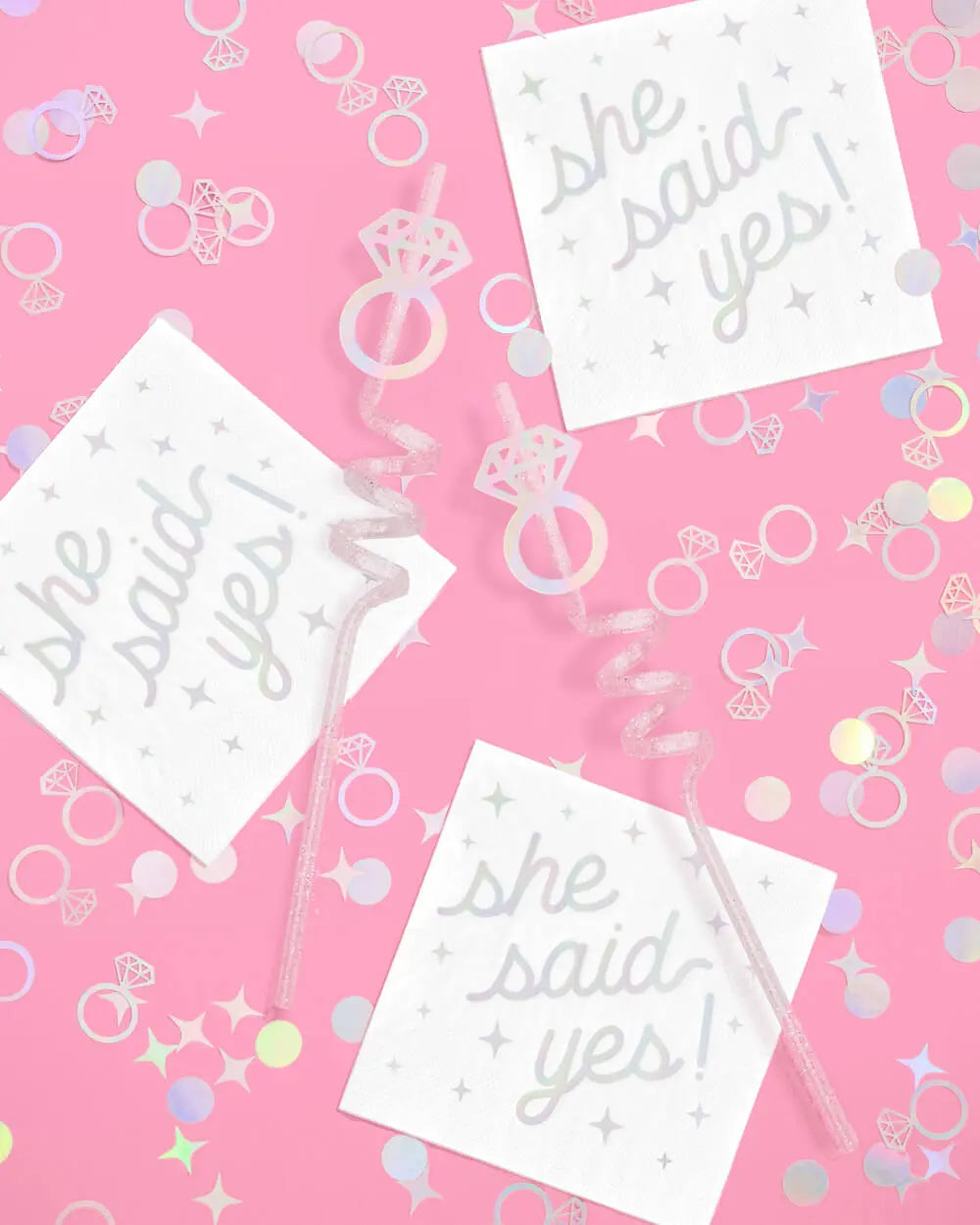 Engaged Era Confetti - 200 pc iridescent foil confetti xo, Fetti