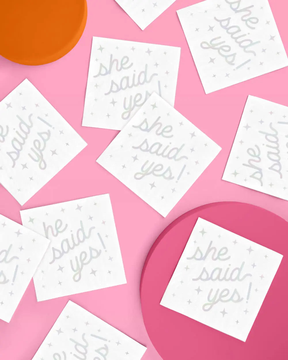 Engaged Era Napkins - 25 foil napkins xo, Fetti
