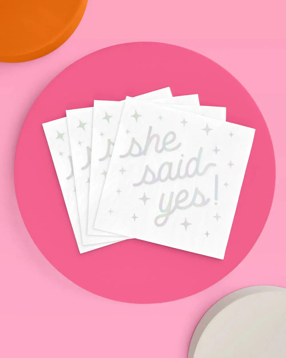 Engaged Era Napkins - 25 foil napkins xo, Fetti