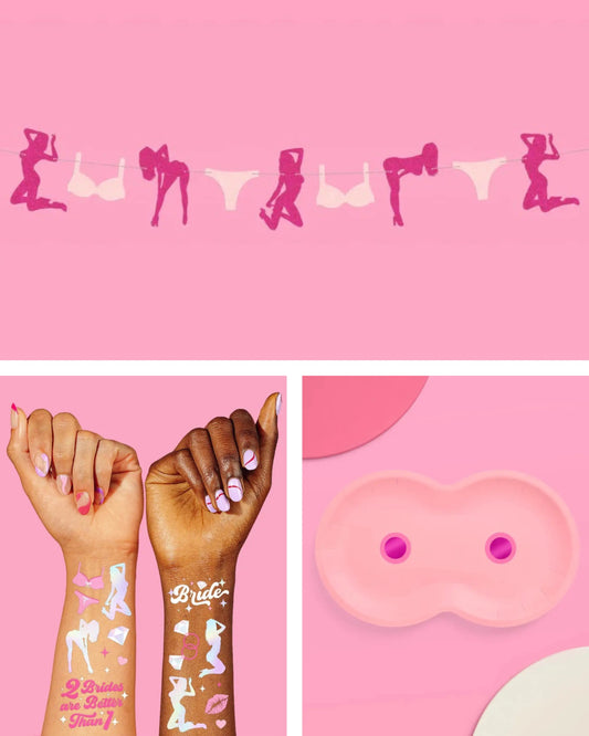 Engayged Pack - banner, tats, plates xo, Fetti