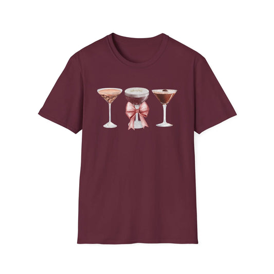 Espresso Martini Coquette Bow Softstyle T-Shirt Printify