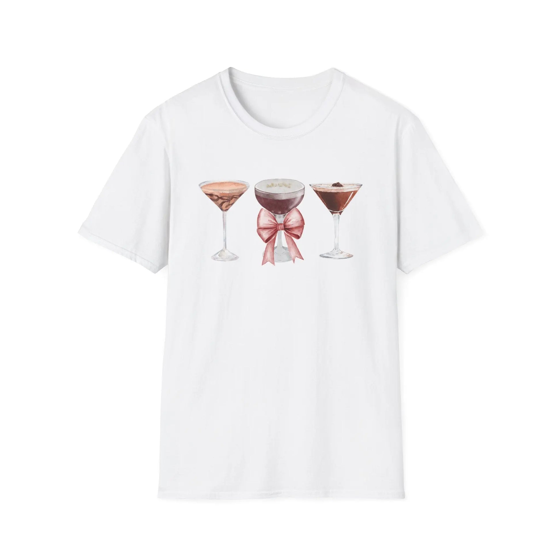 Espresso Martini Coquette Bow Softstyle T-Shirt Printify