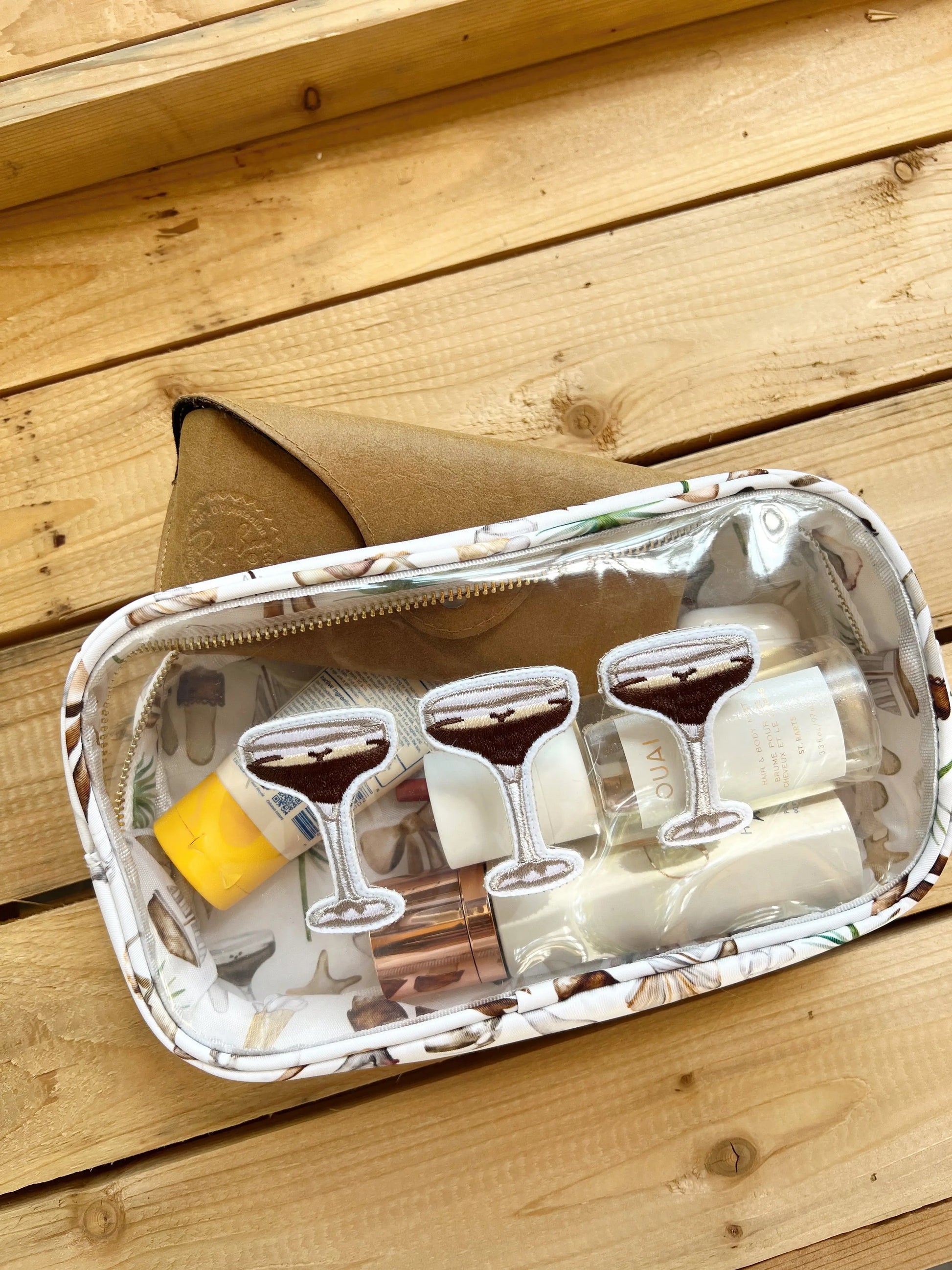Espresso Martinis - Neutral Coastal Cocktail Clear Large Bag KenzKustomz