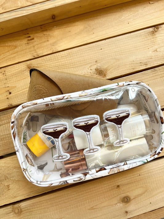 Espresso Martinis - Neutral Coastal Cocktail Clear Large Bag KenzKustomz