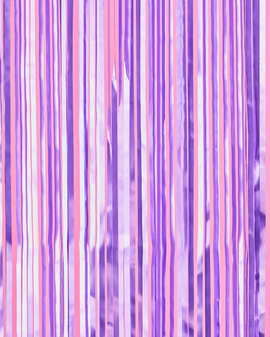 Euphoria Curtain - purple foil curtain xo, Fetti