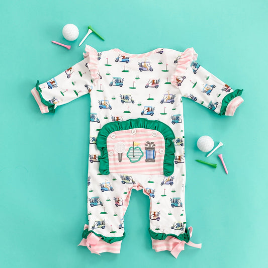Girls Fairway Golf Romper - Latchkey 