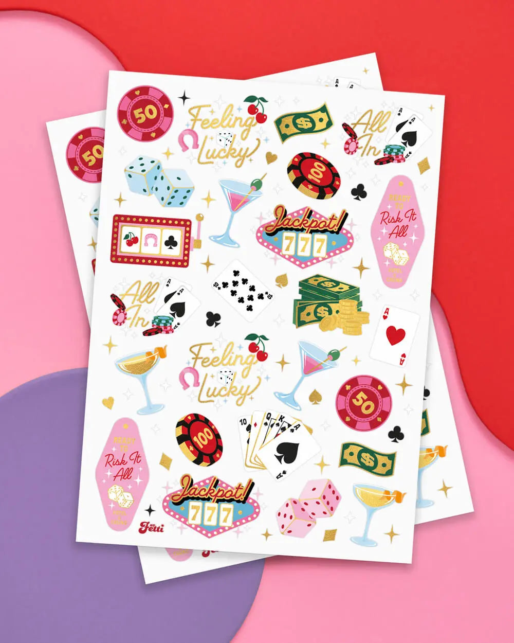 Feeling Lucky Tats - 50 temporary tattoos xo, Fetti