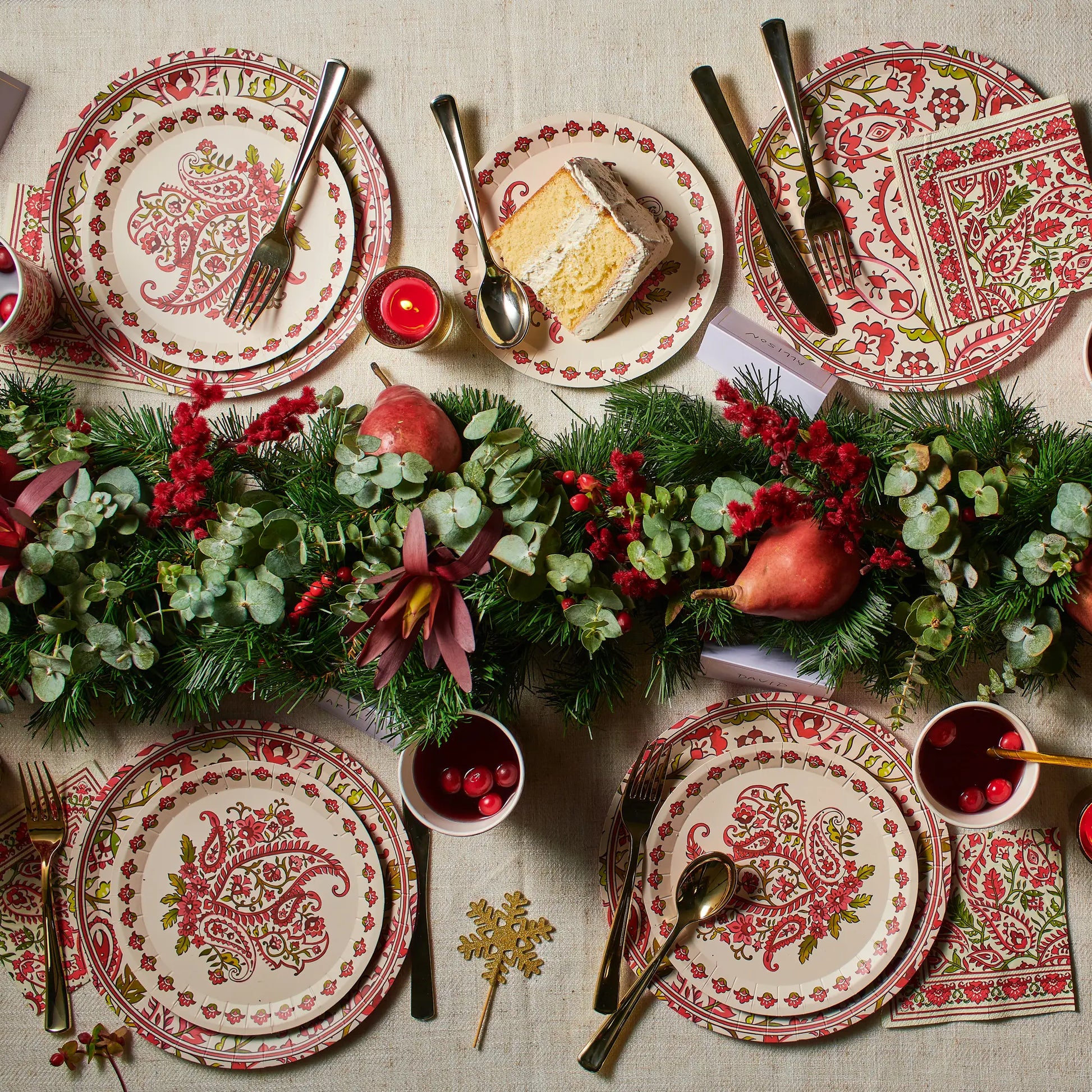 Festive Paisley Small Plates (10 per pack) Coterie