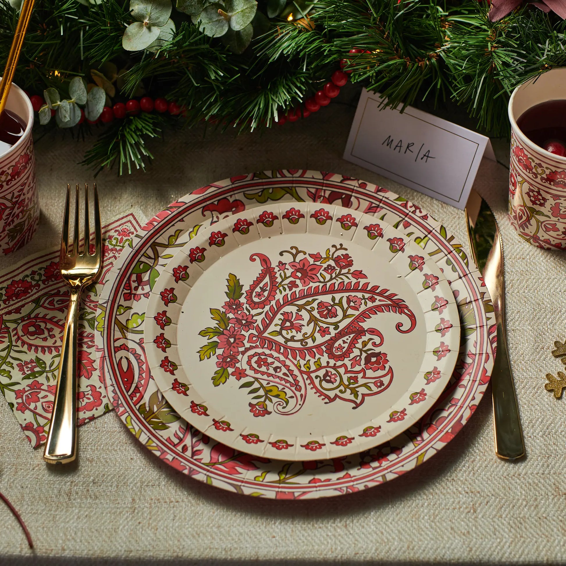Festive Paisley Small Plates (10 per pack) Coterie