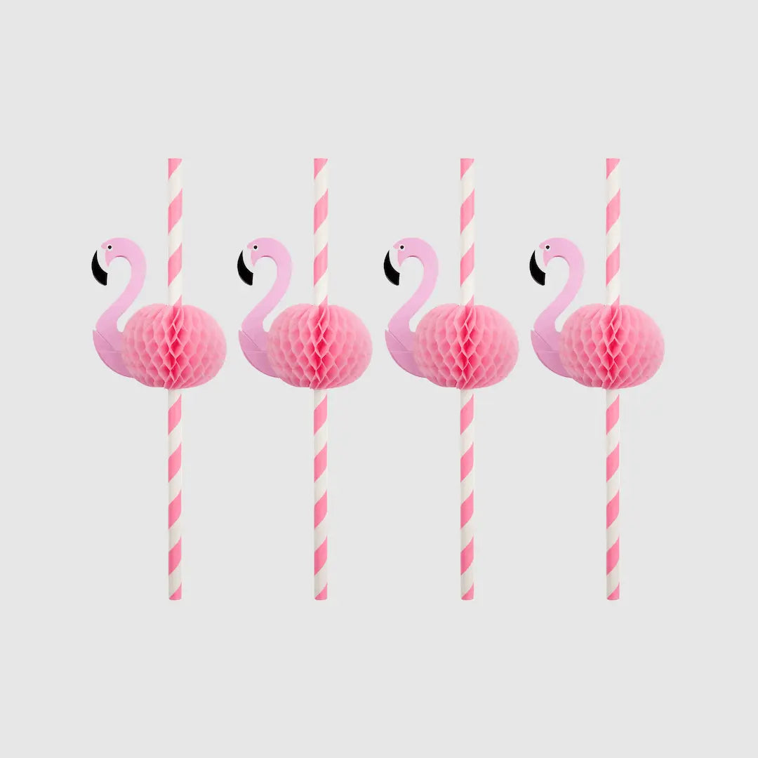 Flamingo Honeycomb Straws (10 per pack) Coterie