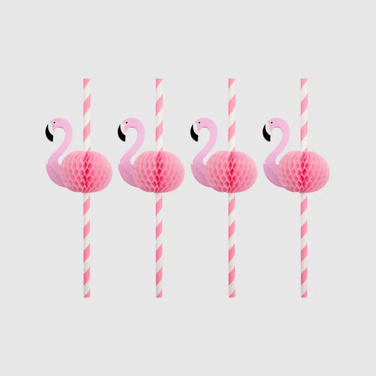 Flamingo Honeycomb Straws (10 per pack) Coterie