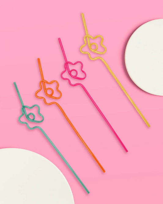 Flower Power Straws - 20 reusable straws xo, Fetti