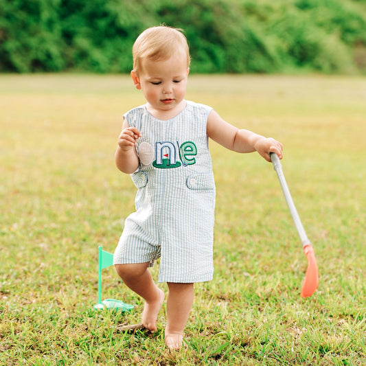 Hole-In-One Blue First Birthday Golf Jon Jon - Latchkey 