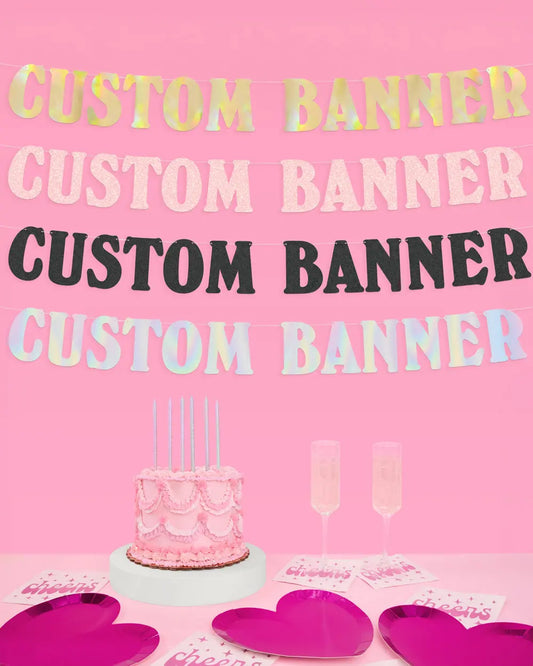 Gatsby Custom Banner - customizable banner xo, Fetti