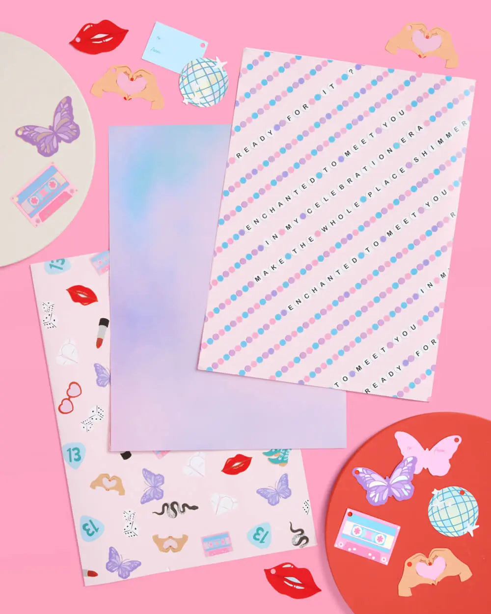 Gifting Era Wrapping Paper - 12 sheets + 16 tags xo, Fetti