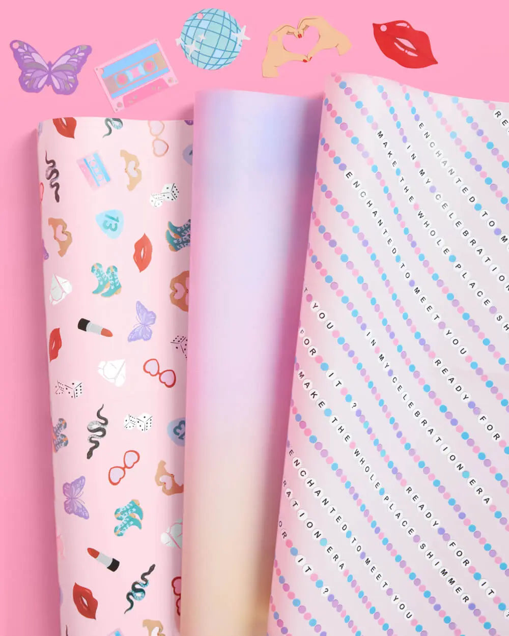 Gifting Era Wrapping Paper - 12 sheets + 16 tags xo, Fetti