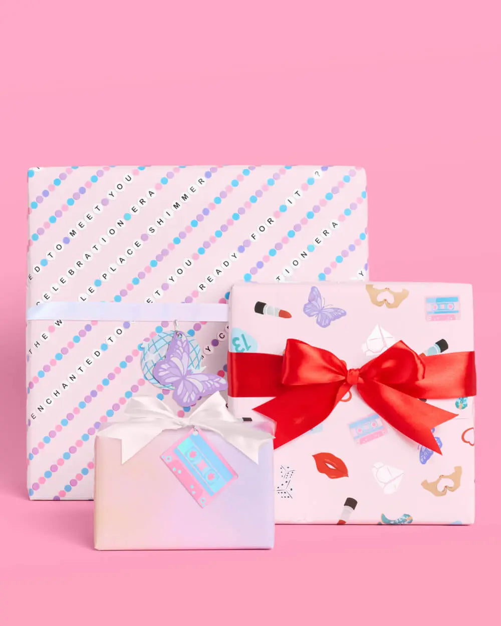 Gifting Era Wrapping Paper - 12 sheets + 16 tags xo, Fetti
