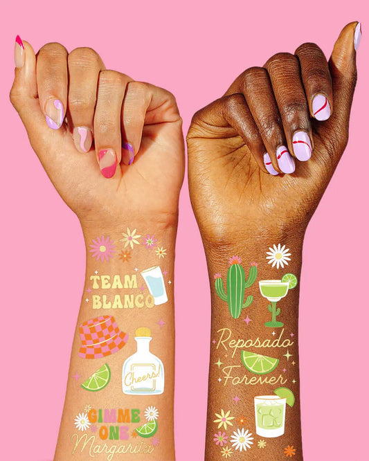 Gimme One Margarita Tats - 54 temporary tattoos xo, Fetti