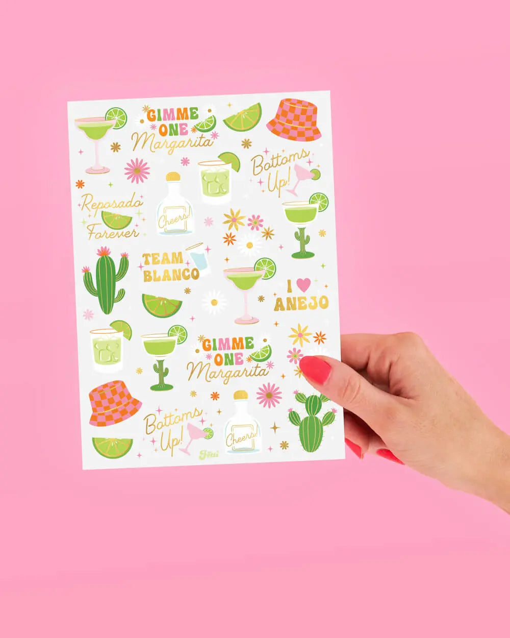 Gimme One Margarita Tats - 54 temporary tattoos xo, Fetti