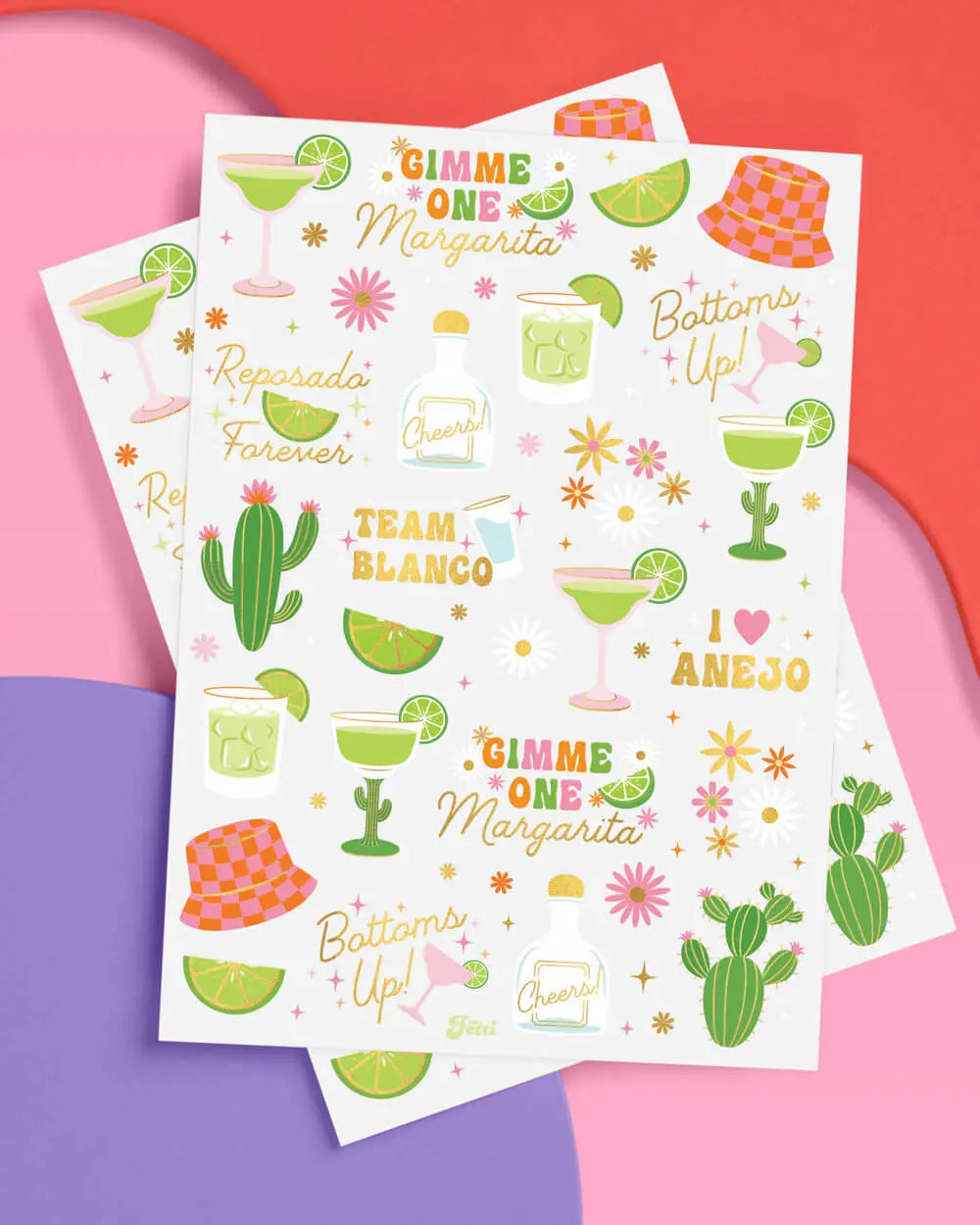 Gimme One Margarita Tats - 54 temporary tattoos xo, Fetti