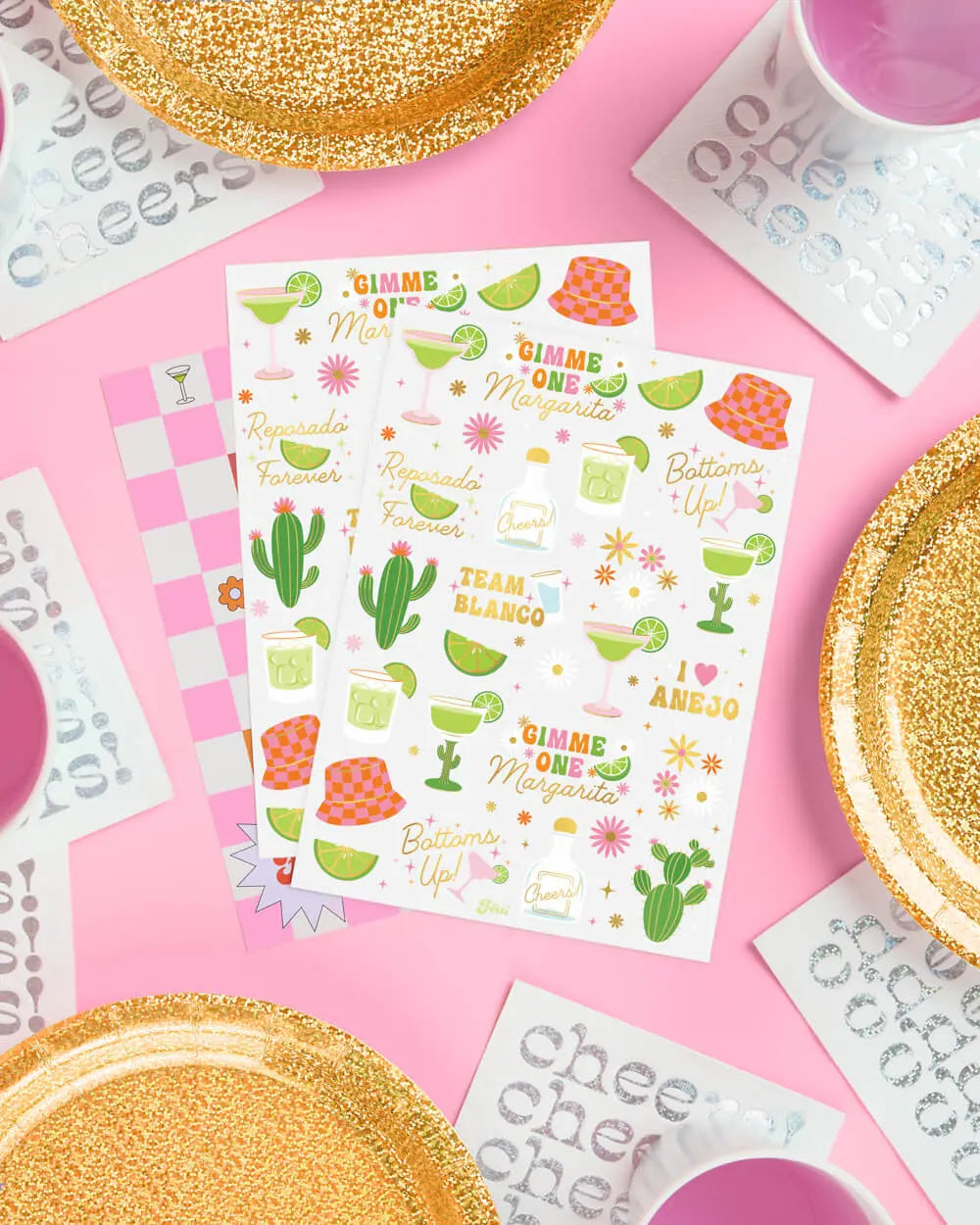 Gimme One Margarita Tats - 54 temporary tattoos xo, Fetti