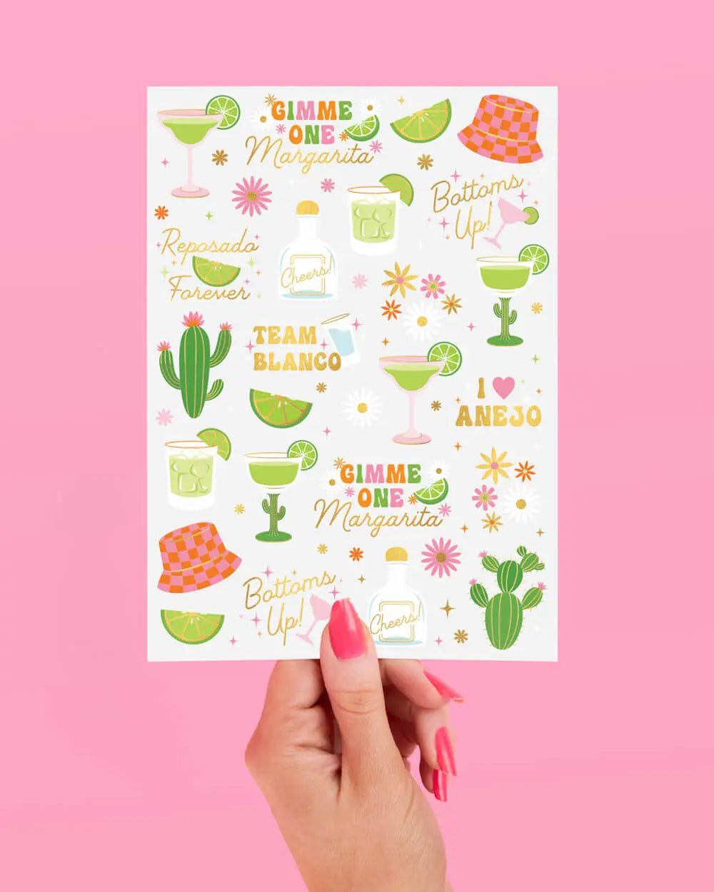 Gimme One Margarita Tats - 54 temporary tattoos xo, Fetti