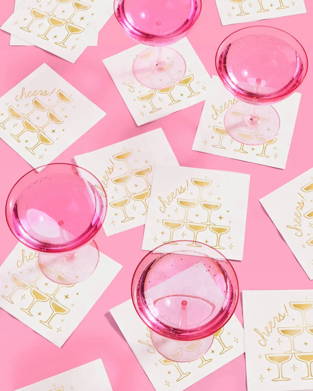 Gold Cheers Napkins - 50 foil napkins xo, Fetti