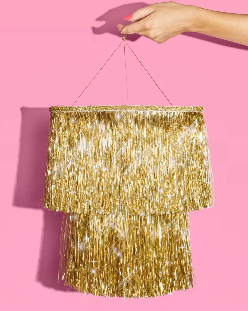 Golden Chandelier - sparkly foil chandelier xo, Fetti