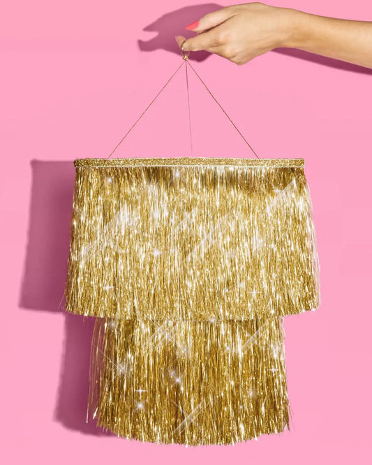 Golden Chandelier - sparkly foil chandelier xo, Fetti