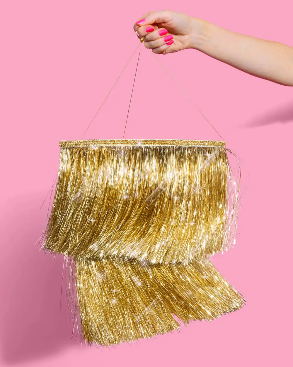 Golden Chandelier - sparkly foil chandelier xo, Fetti
