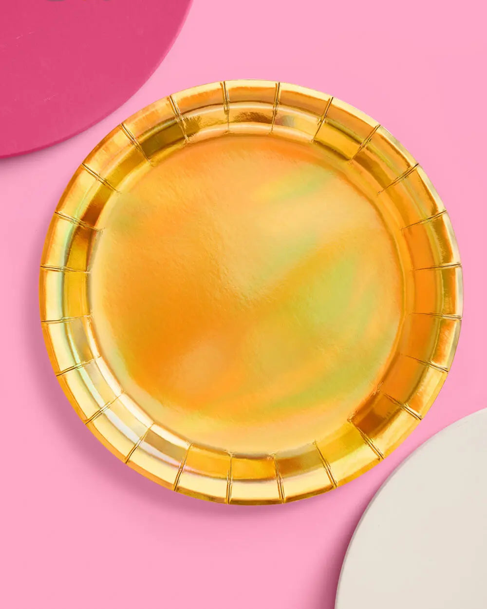 Golden Plates - 25 paper plates xo, Fetti