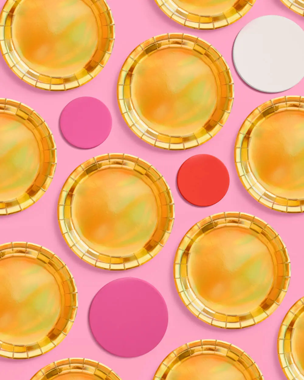 Golden Plates - 25 paper plates xo, Fetti
