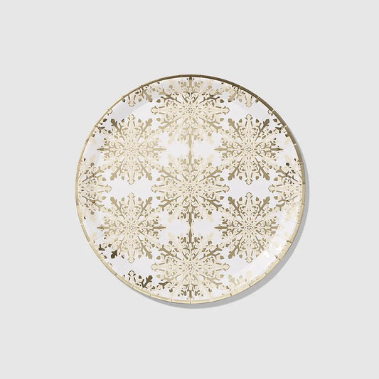 Golden Snowflake Large Plates (10 per pack) Coterie