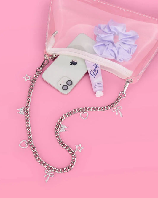 Good Idea Concert Strap - 23" chain + rhinestone charms xo, Fetti