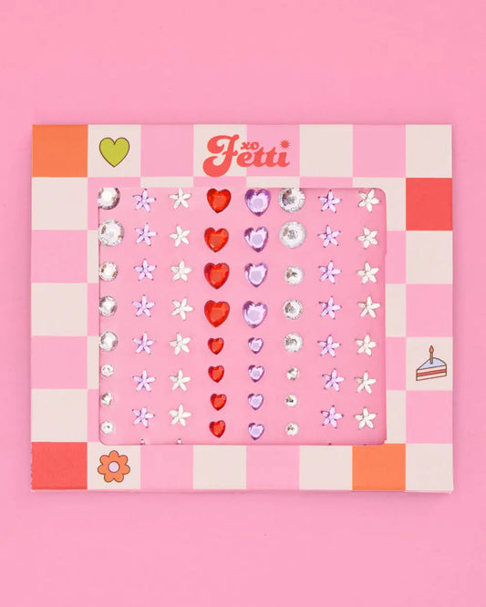 Good Idea Gem Set - pre-glued eye applique xo, Fetti